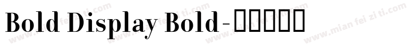 Bold Display Bold字体转换